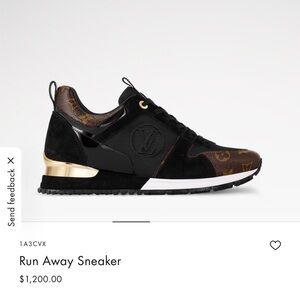 Louis Vuitton Black and Gold Neo Run Away Sneakers